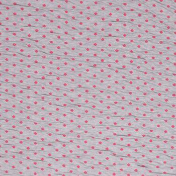Baumwoll Jersey Crash-Knitteroptik in Pink/Hellgrau meliert